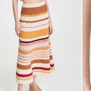 Ba&Sh striped crochet Jana Skirt